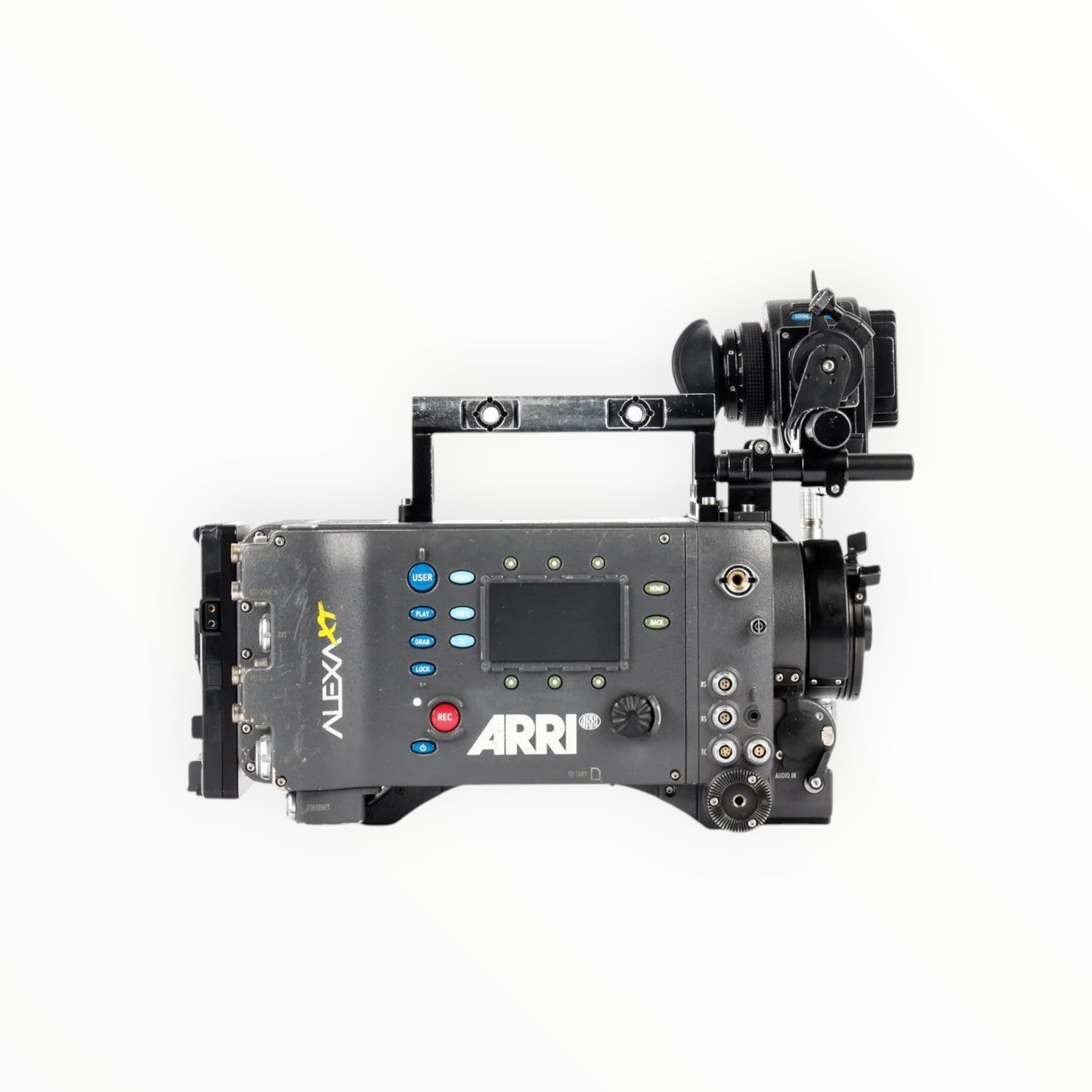 Cymer ARRI ALEXA XT professional digital cinema camera in grey with side control panel and viewfinder