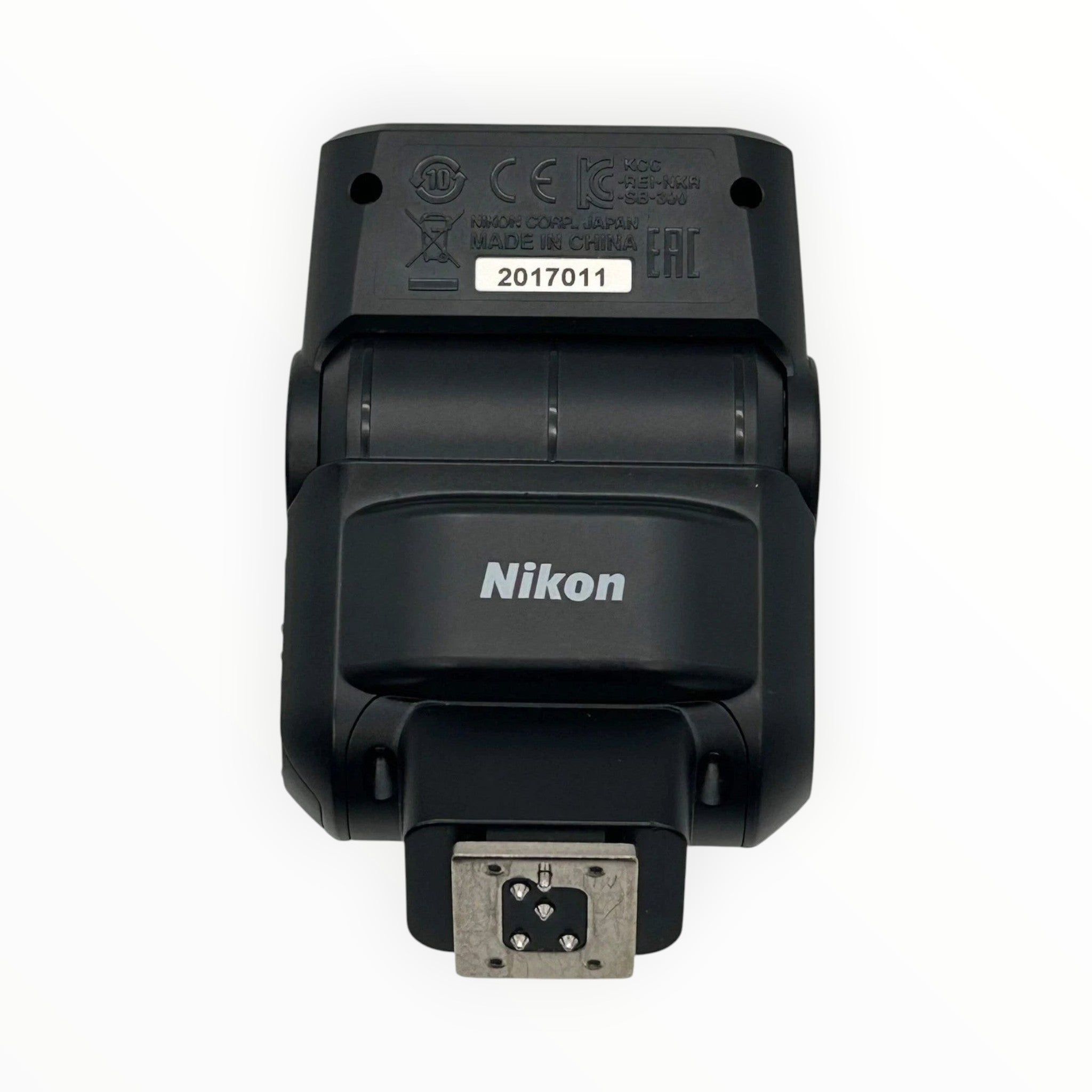 Cymer Nikon SB-500 speedlight flash unit in black, showing the rear control panel and hot shoe mount.