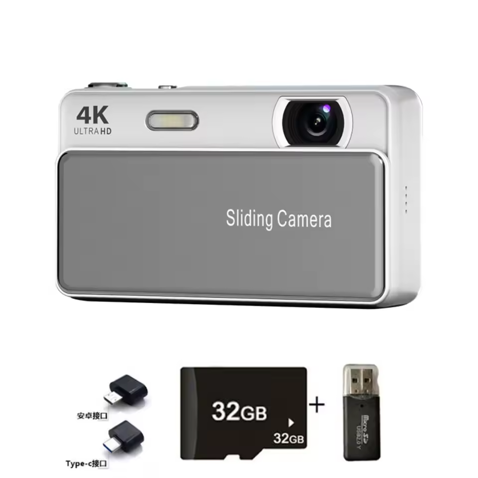 Compact CCD Camera with 4K Video and 32GB Storage